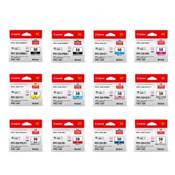 佳能（Canon）PFI-50 墨盒12色一套（適用于PRO-500）