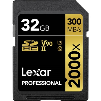 雷克沙（Lexar）UHS-II U3 V90 SD卡 32GB（單位：個）