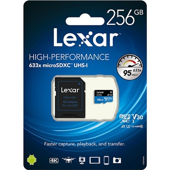 雷克沙（Lexar）UHS-I U3 V30 A1 TF卡 256GB（單位：個）
