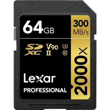 雷克沙（Lexar）UHS-II U3 V90 SD卡 64GB（單位：個）