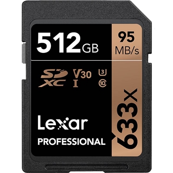 雷克沙（Lexar）UHS-I U3 V30 SD卡 512GB（單位：個）