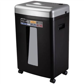 齊心 S358 防卡紙多功能碎紙機 2*6mm/6張紙/22L/雙入口/續航10分鐘 黑銀（單位：臺）